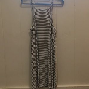 Black and white strip dress